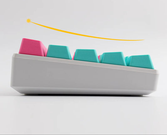 Cyan & Pink PBT Backlit Keycap Set (RK 61/87/104)
