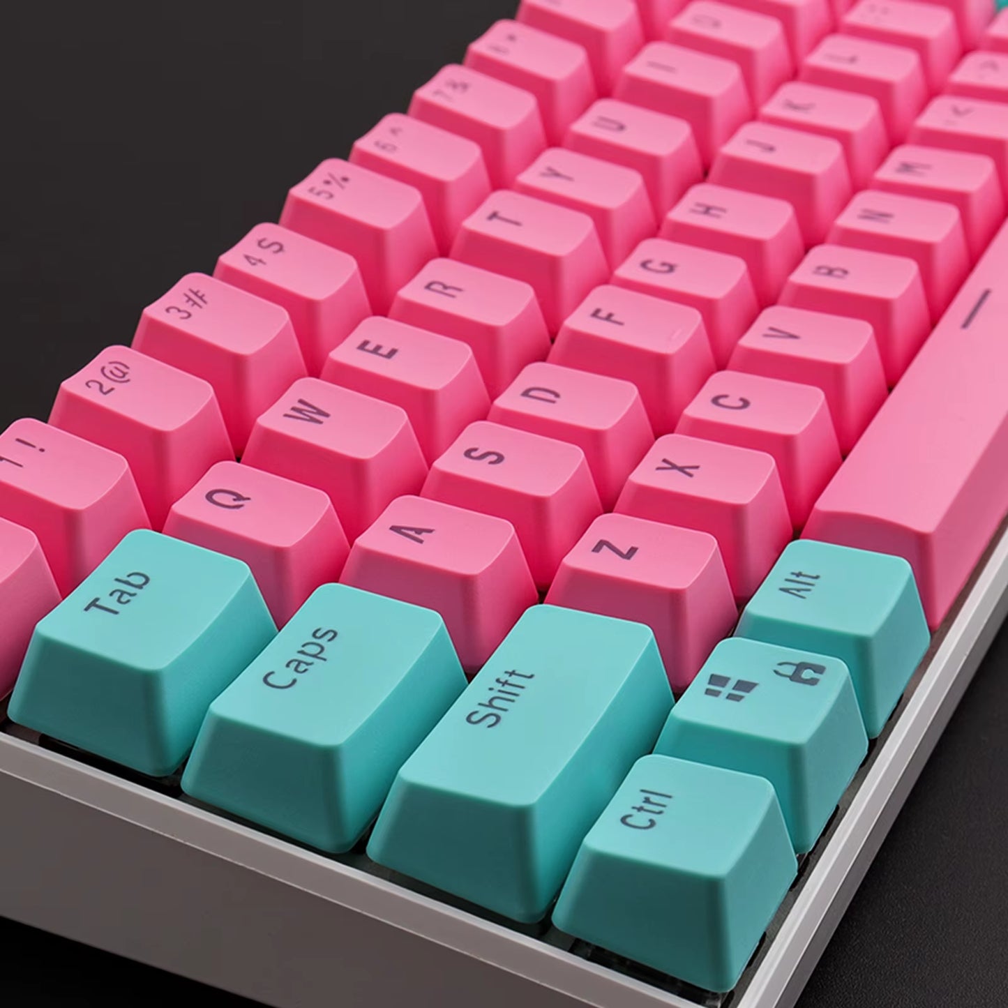 Cyan & Pink PBT Backlit Keycap Set (RK 61/87/104)