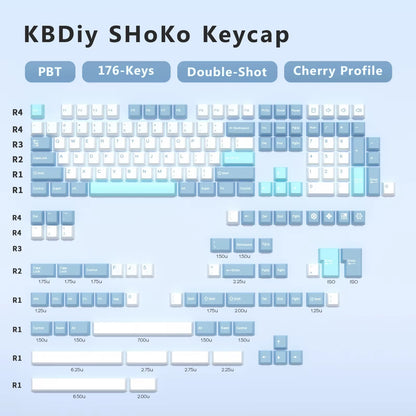 GMK Arctic PBT Keycap Set – Cherry Profile (ISO)