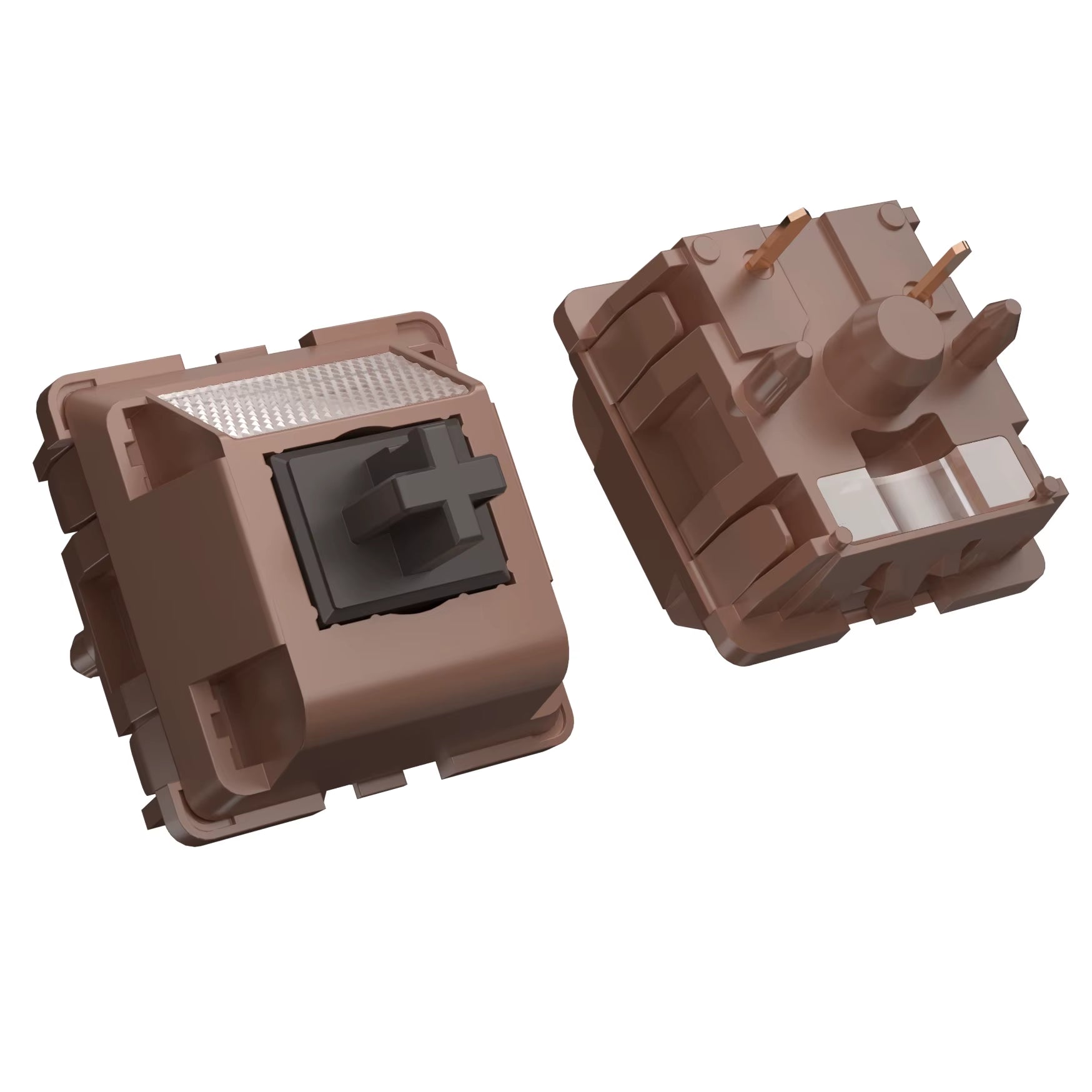 Mocha Chocolate T1 Full POK Tactile Switches 62G Long Spring Thocky Tactile Switches 5 Pins Mechanical Keyboard Switches