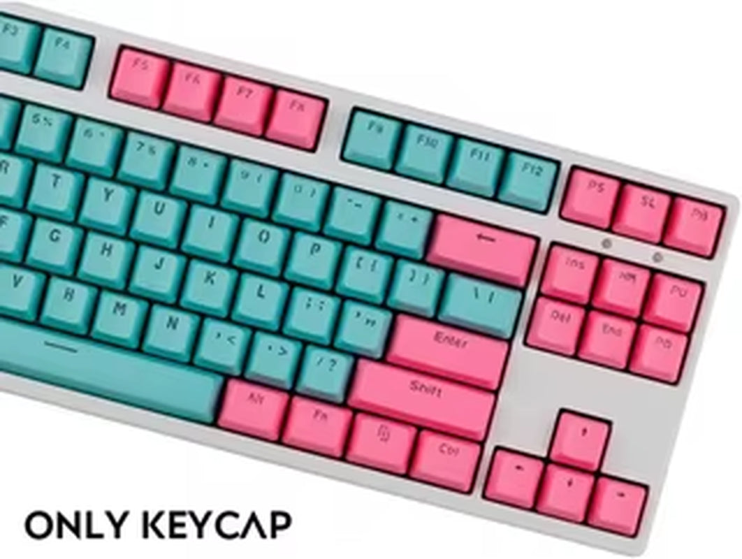 Cyan & Pink PBT Backlit Keycap Set (RK 61/87/104)