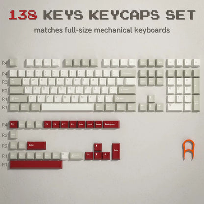 WOB Double-Shot PBT Keycap Sets for Cherry Gateron MX Switches – Cherry Profile (168 Keys)