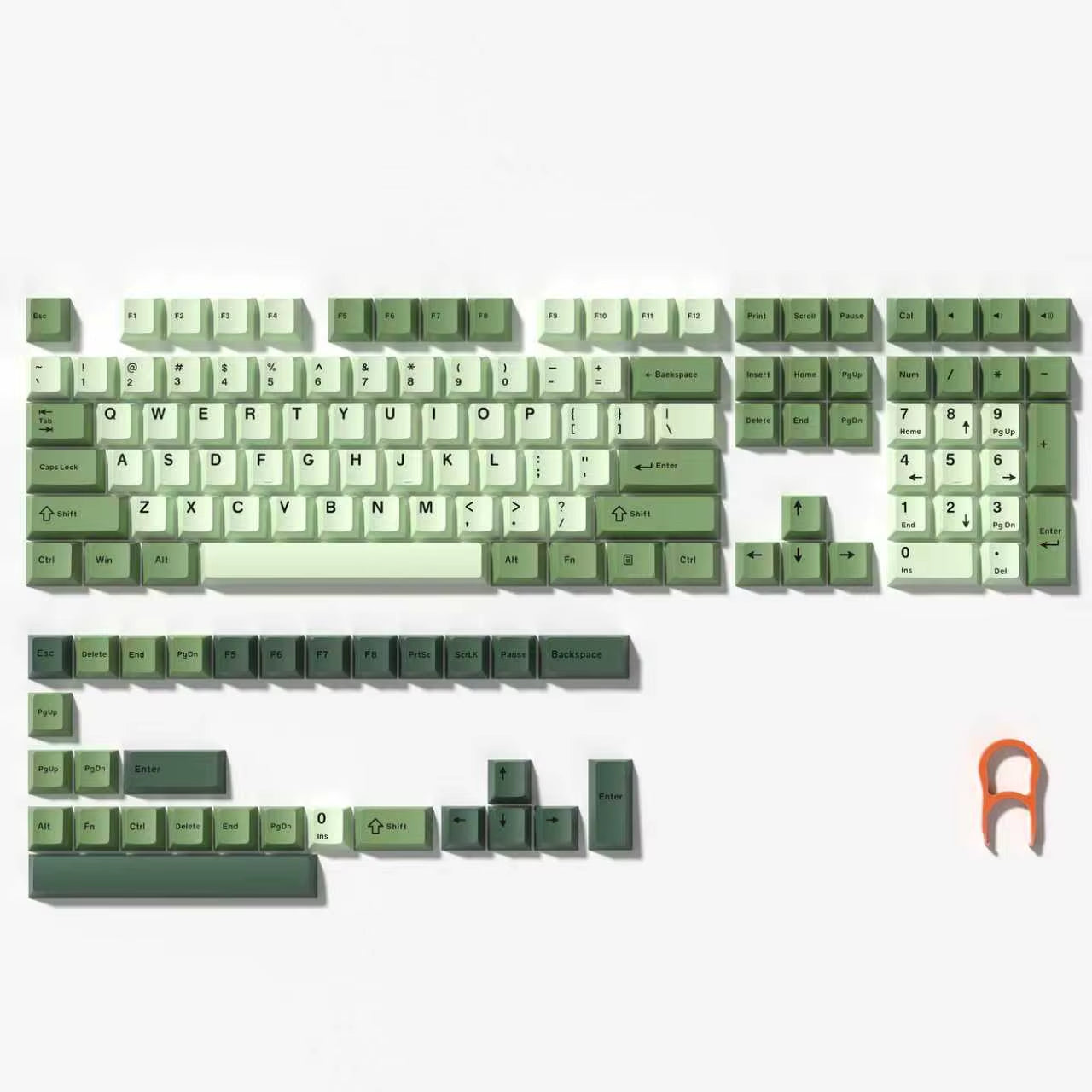 WOB Double-Shot PBT Keycap Sets for Cherry Gateron MX Switches – Cherry Profile (168 Keys)