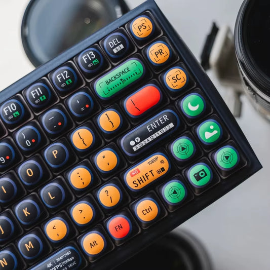 Camera Theme PBT Keycaps – MOG Profile (Black) 