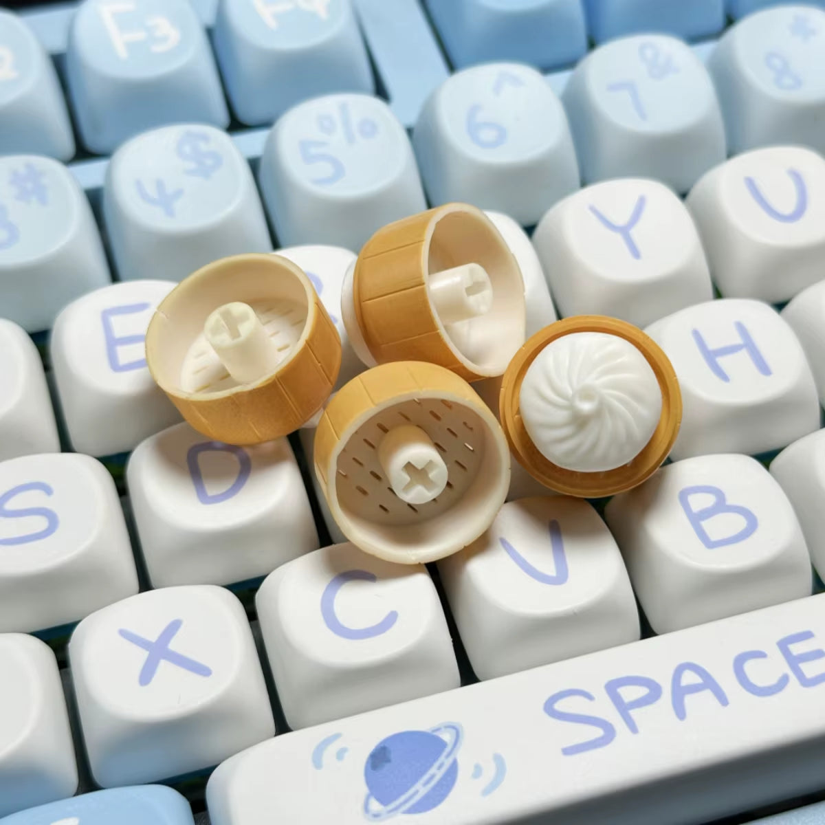 Stuffed Bun Dumpling Artisan Keycap