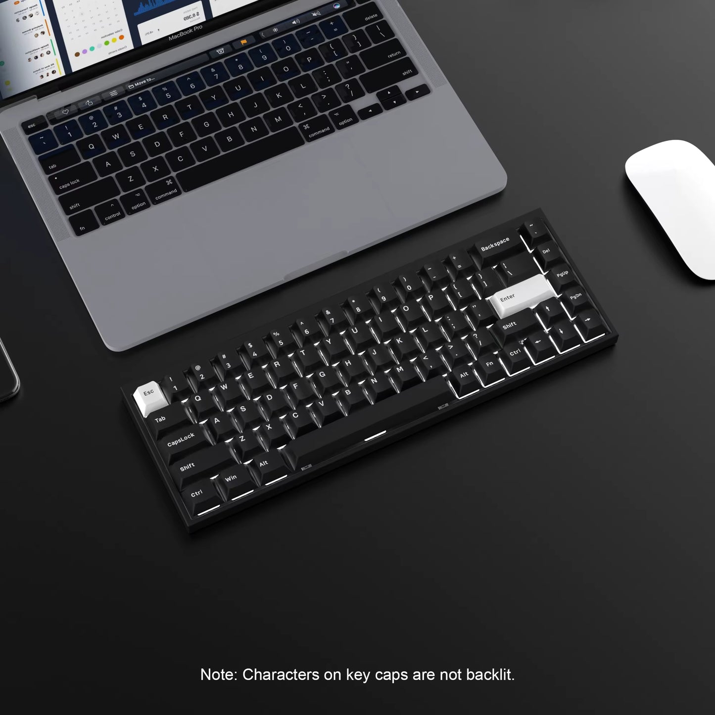 WOB Double-Shot PBT Keycap Sets for Cherry Gateron MX Switches – Cherry Profile (168 Keys)